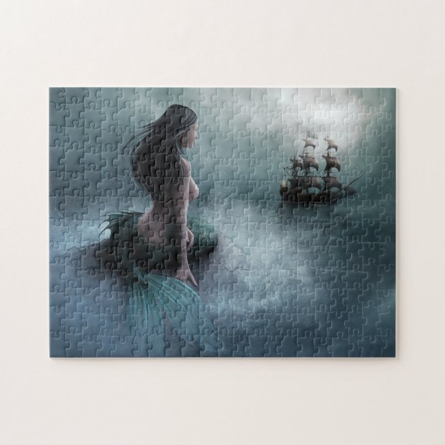Puzzle Mermaid y Barco Pirata (Horizontal)