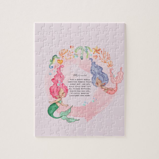 Puzzle MERMAIDS personalizado (Vertical)