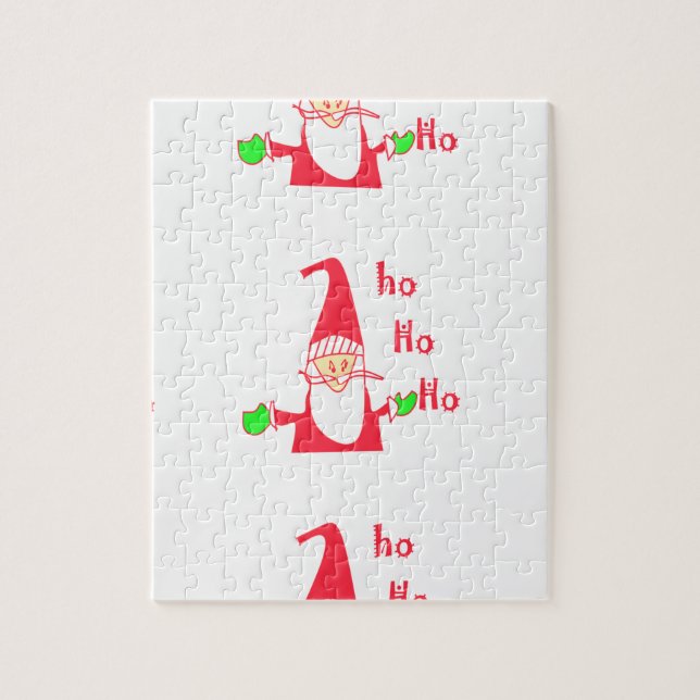 Puzzle Merry Christmas Merry Christmas Funny Santa Hohoho (Vertical)