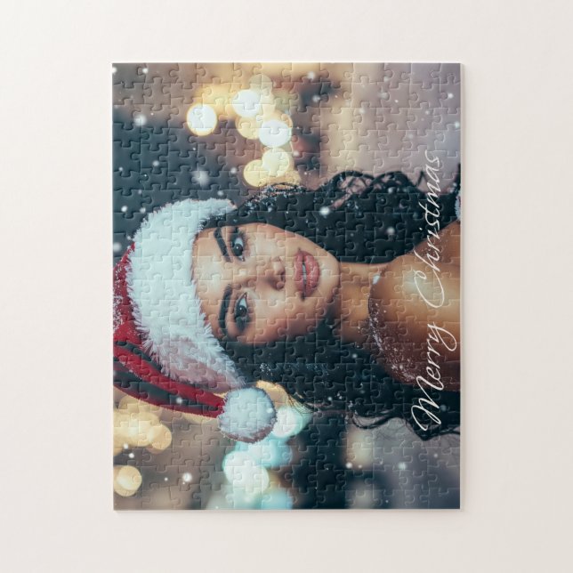 Puzzle Merry Christmas - Santa Girl -  (Vertical)