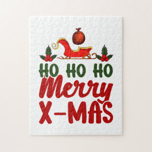 Puzzle Merry Xmas Ho Ho Ho Feliz Navidad