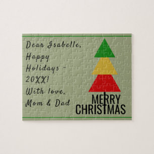 PUZZLE MERRY XMAS TREE TRIANGLE FORMA A NAVIDADES ALMACEN