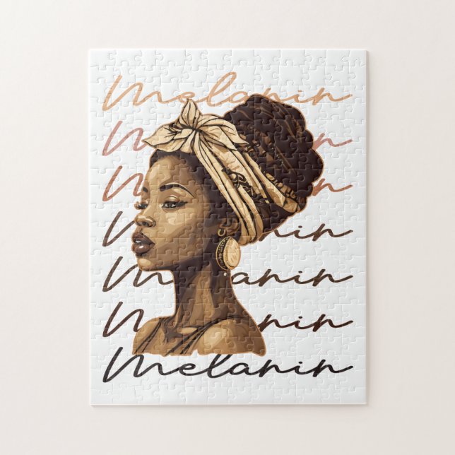Puzzle Mes de la Historia Negra Melanin negro afroamerica (Vertical)