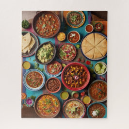 Puzzle Mesa Completa De La Comida Mexicana