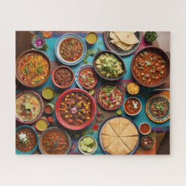 Puzzle Mesa Completa De La Comida Mexicana