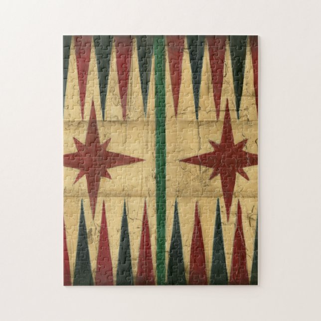 Puzzle Mesa de juego de Backgammon antiguo de Ethan Harpe (Vertical)