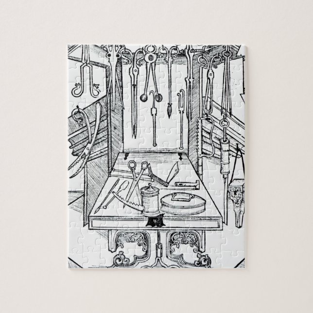 Puzzle Mesa de operaciones e instrumentos quirúrgicos, de (Vertical)