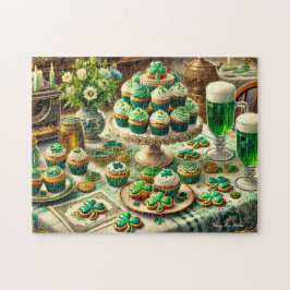 Puzzle Mesa del Día de San Patricio, Cupcakes de Celebrac