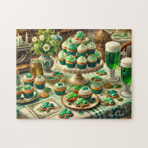 Puzzle Mesa del Día de San Patricio, Cupcakes de Celebrac