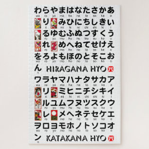 Puzzle Mesa Hiragana y Katakana japonesa (Hanafuda)