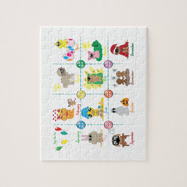 Puzzle Meses del año (Vertical)