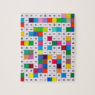 Puzzle Meses españoles de diseño