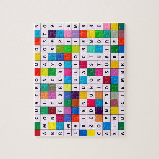 Puzzle Meses españoles de diseño (Vertical)