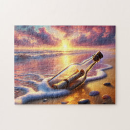 Puzzle Message in a Bottle Sunset Beach Coastal