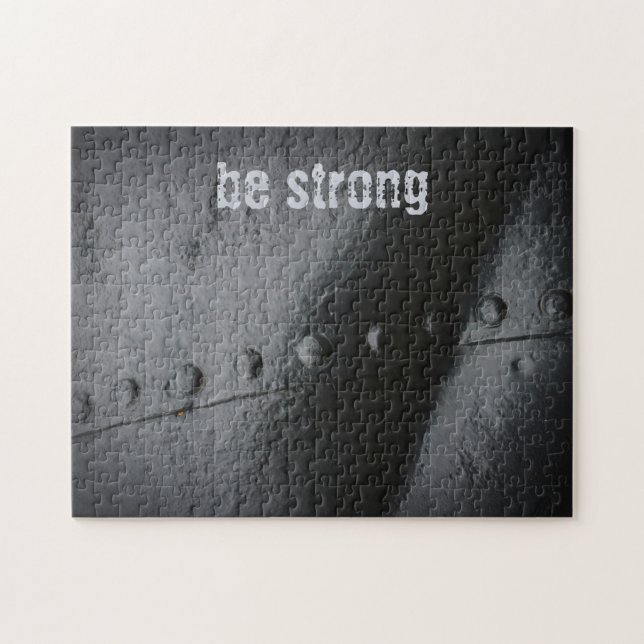 Puzzle metalizado negro minimalista (Horizontal)