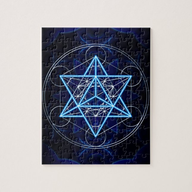 Puzzle Metatrons dado - Merkaba estrella Tetraeder - (Vertical)