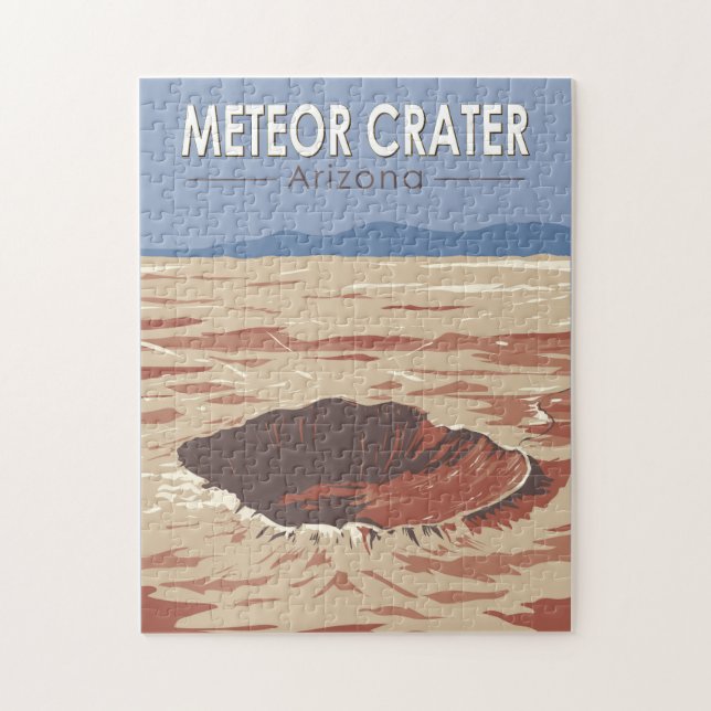 Puzzle Meteor Crater Arizona Viaje Vintage (Vertical)