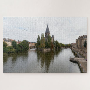 Puzzle Metz Francia Temple Neuf en Île du Petit-Saulcy