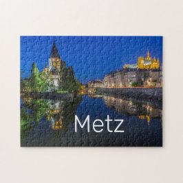 Puzzle Metz Temple Neuf France Noche Moselle Souvenir