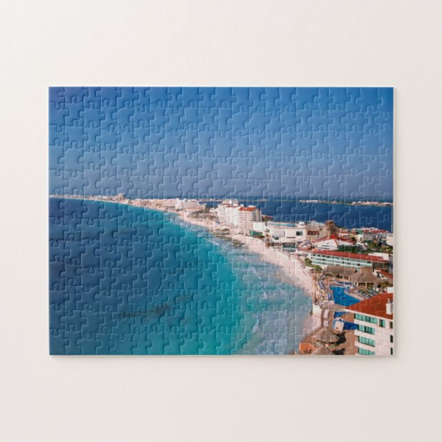 Puzzle México, Cancun, vista aérea de hoteles (Horizontal)