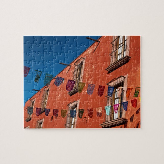 Puzzle México, San Miguel de Allende. Pancartas coloridas (Horizontal)