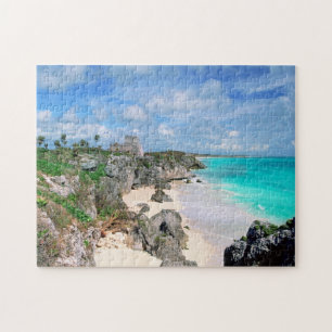 Puzzle México, Yucatán, península, ruinas de Tulum, ma