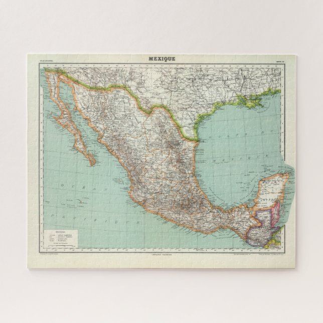 Puzzle Mexique - Mapa de México (Horizontal)