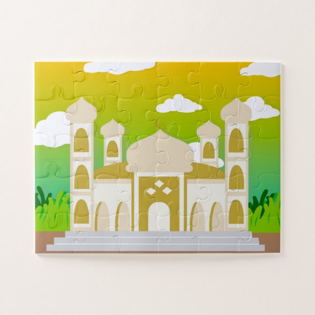 Puzzle Mezquita musulmana de Ramadán Eid Art Islam Kids (Horizontal)