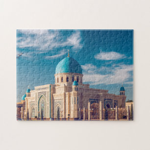 Puzzle Mezquita Ornata de Uzbekistán Cúpula Turquesa