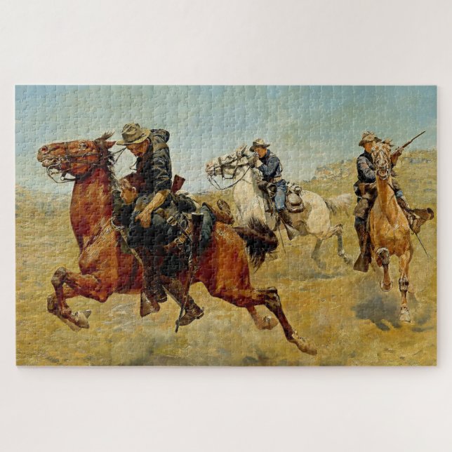 Puzzle "Mi Bunkie" Arte Occidental por Charles Schreyvoge (Horizontal)