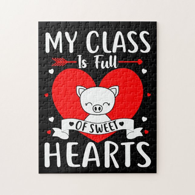 Puzzle Mi Clase Está Llena De Corazones Dulces San Valent (Vertical)
