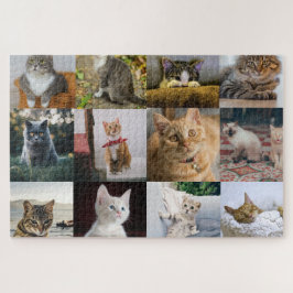 Puzzle Mi Collage de fotos de gato encendido