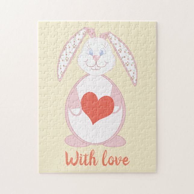 Puzzle Mi Conejo, personalizado Bunny. (Vertical)