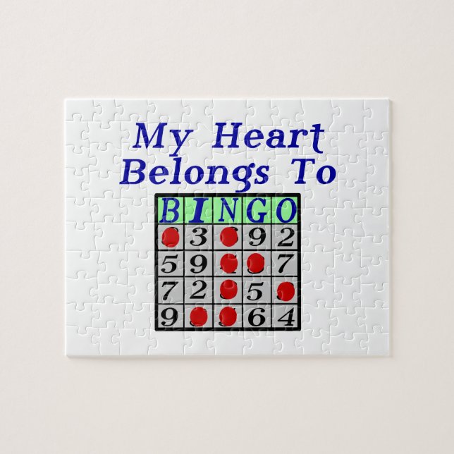 Puzzle Mi corazón pertenece al bingo (Horizontal)