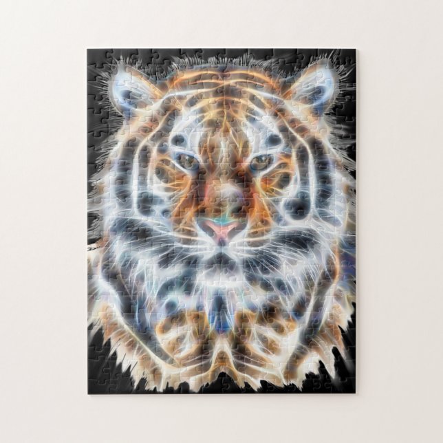 Puzzle Mi gato está actuando con energía facial tigre (Vertical)