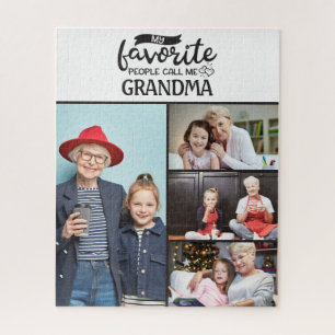 Puzzle Mi gente favorita me llama 4 collage de fotos fam