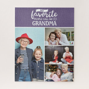 Puzzle Mi gente favorita me llama  4 collage de fotos fam