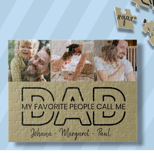 Puzzle Mi gente favorita me llama Día del Padre Fotopadre (My favorite people call me Dad Photo Father's Day Jigsaw Puzzle)