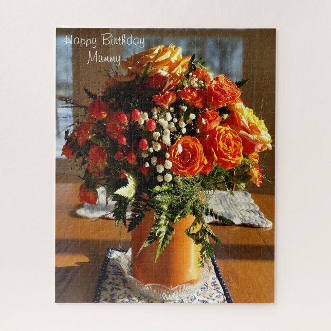 Puzzle Mi mamá de cumpleaños. (Vertical)