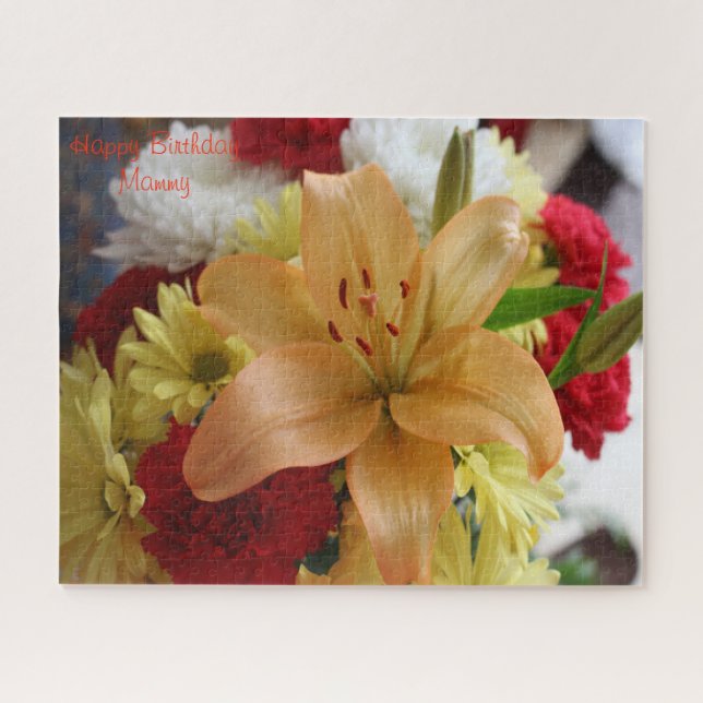 Puzzle Mi mamá de cumpleaños. (Horizontal)