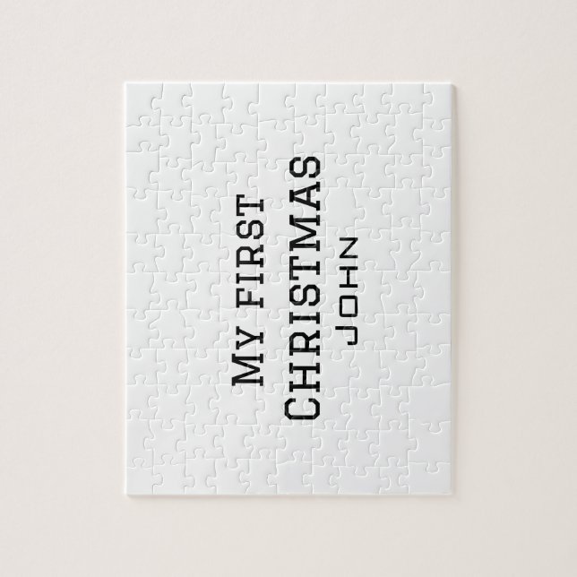 Puzzle Mi primera Navidad añadir nombre masculino SMS sim (Vertical)