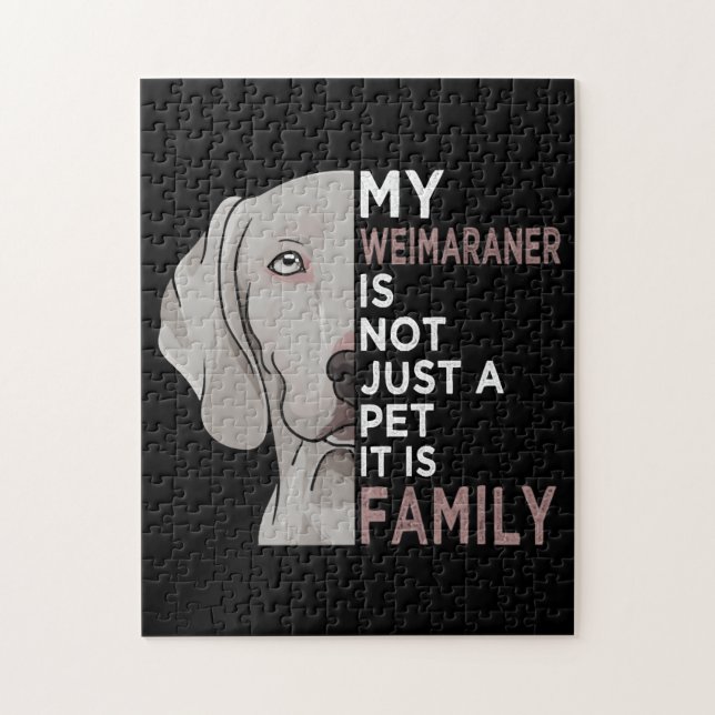 Puzzle Mi Weimaraner es familia (Vertical)