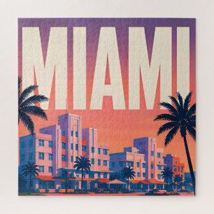 Puzzle Miami Ocean Drive Atardecer Viaje
