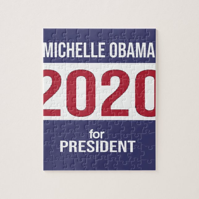 Puzzle Michelle Obama para la elección del presidente (Vertical)