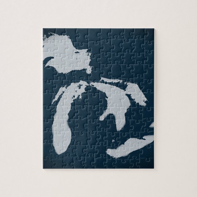 Puzzle Michigan y los Great Lakes (Vertical)