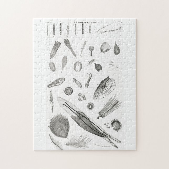 Puzzle Microscópico de aumento de la microbiología cientí (Vertical)