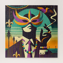 Puzzle Mid Century Retro 60s Mardi Gras The Smoking Man
