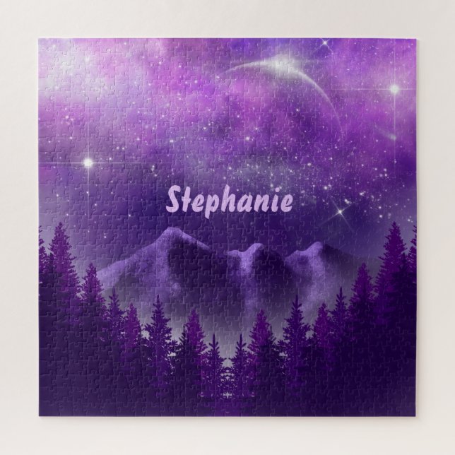 Puzzle Midnight Sky Purple (Vertical)
