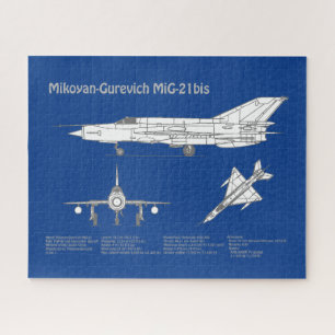 Puzzle MiG-21 bis - Planes de diseño aéreo ABD
