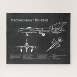 Puzzle MiG-21 bis - Planes de diseño aéreo PD